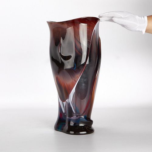 Dino Rosin Murano Italian Glass Vase