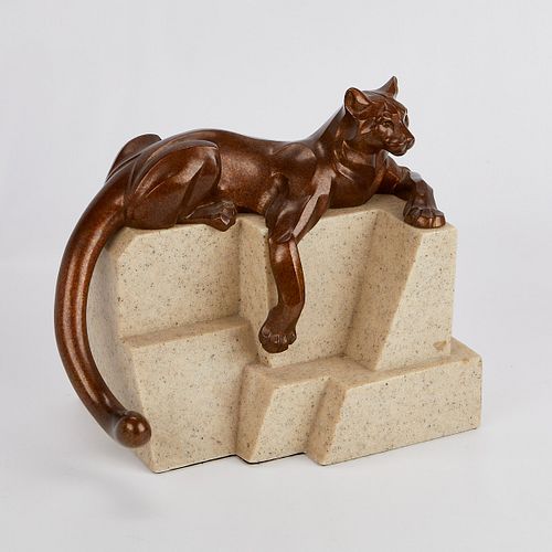 Janet Rosetta Bronze Cougar Sculpture