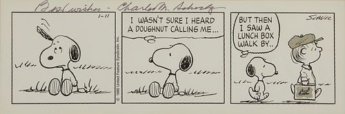 Original Peanuts Comic Strip Snoopy C. Schulz
