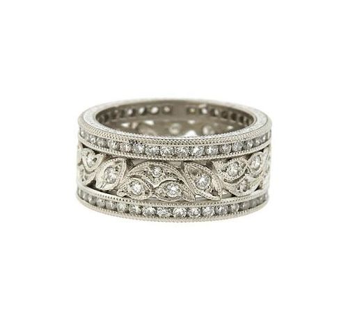 Platinum  Diamond Wedding Band Ring