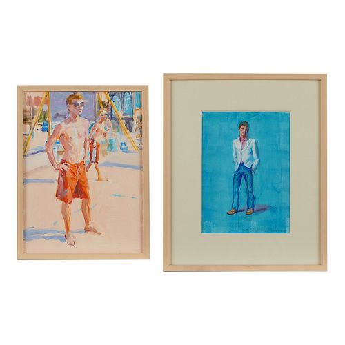 2 McWillie Chambers Paintings - Gouache, Oil