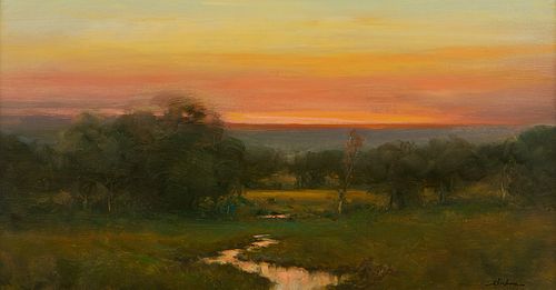 Dennis Sheehan "Evening Blaze" Oil on Canvas