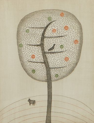 Keiko Minami "Apple Tree" Etching ca. 1966
