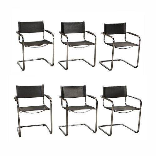 Set of 6 Marcel Breuer Style MCM Cantilever Chairs
