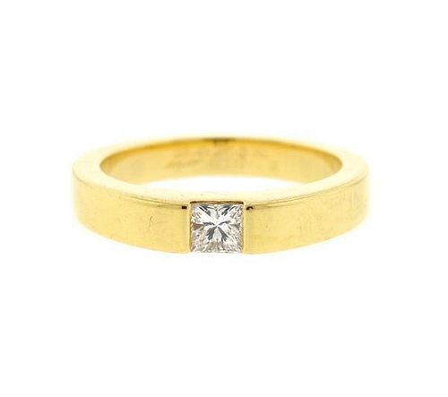 Cartier Tank 18K Gold Diamond Band Ring