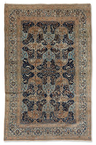 A Persian-style area rug