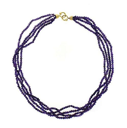 Tiffany &amp; Co Picasso Amethyst Bead Necklace