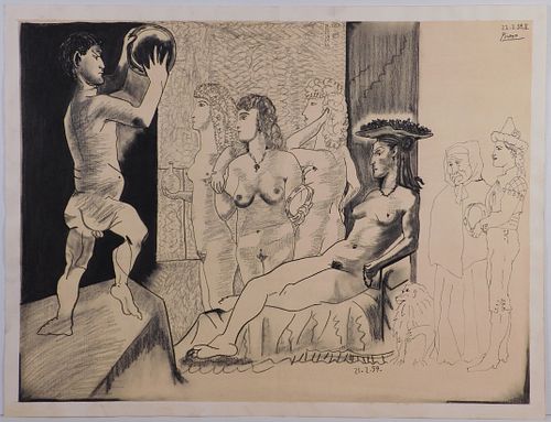 Pablo Picasso, Attributed: Femmes Nues dans une Chambre