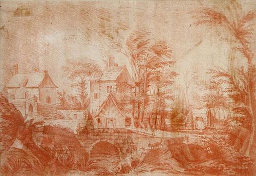18TH CENTURY FRENCH SCHOOL LANDSCAPE PAINTING