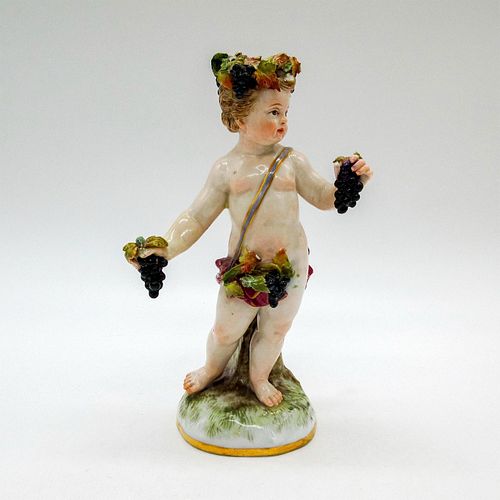 Antique Meissen Porcelain Figurine, Allegory Autumn