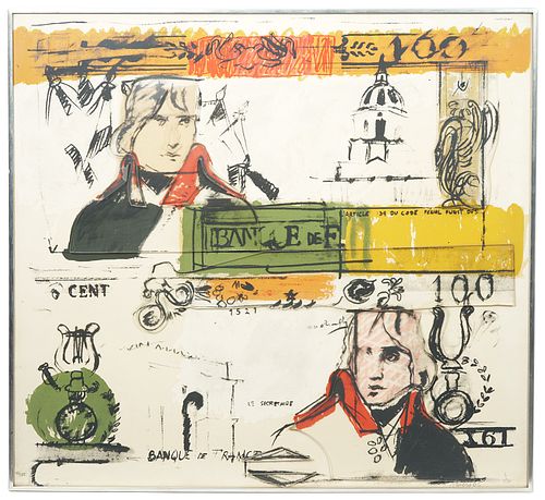 Larry Rivers 'Double French Money' Serigraph