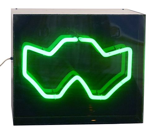 Chryssa Neon Light Box Sculpture