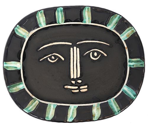 Picasso 'Grey Face' Earthenware Madoura Charger