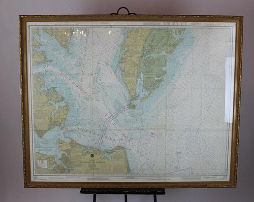 Vintage marine navigational chart: Chesapeake Bay