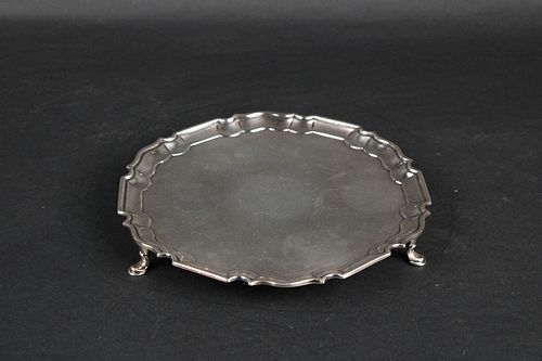 English Sterling Silver Footed Salver 