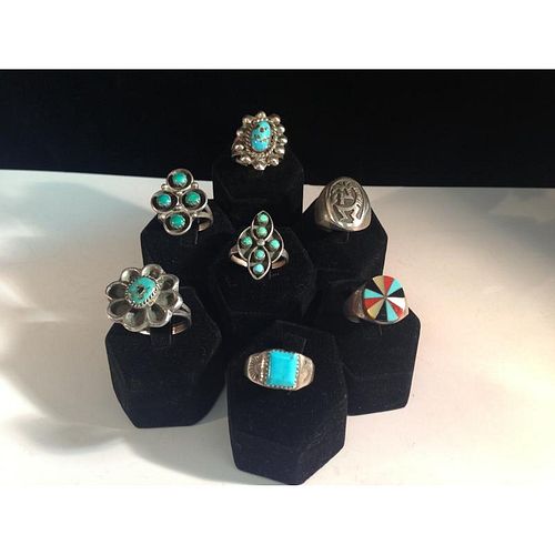 Collection of Southwestern Rings From the Estate of Lorraine Abell (New Jersey, 1929-2015)