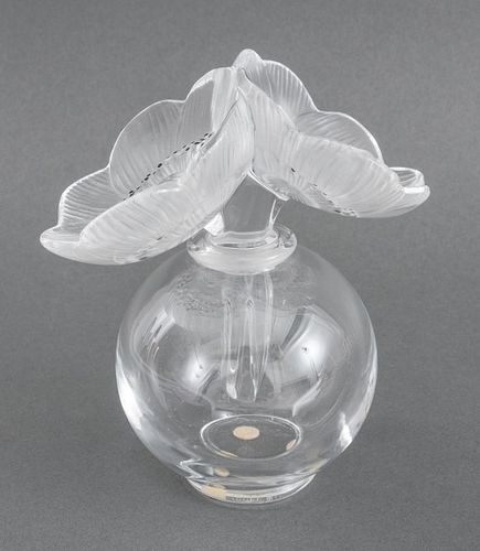 Rene Lalique "Vase Deux Anemones" 1980s