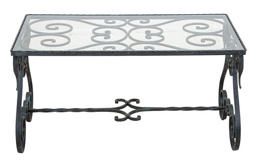 Wrought Iron Coffee Table With Glass Top