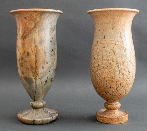 Associated Pair of Chinese Marble Vases, 2