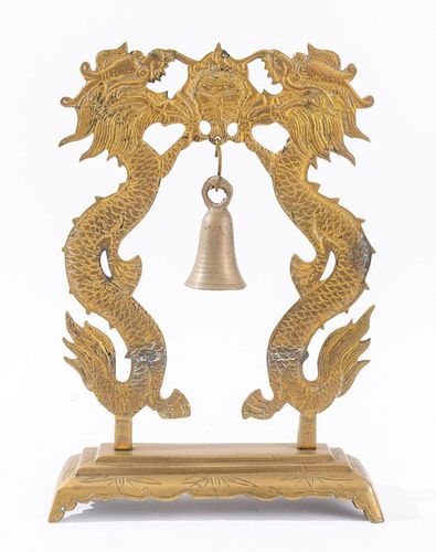 Chinese Brass Double Dragon Bell