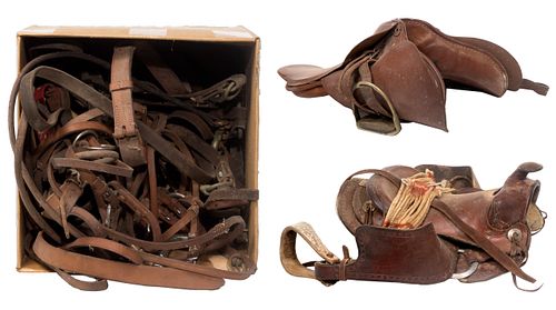 Leather Saddle and Tack Assortment