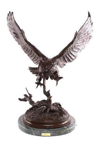 Jules Moigniez (1835-1895) Owl Bronze (Large)