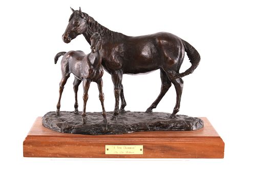 Les Welliver (1920-1989) A New Champion Bronze