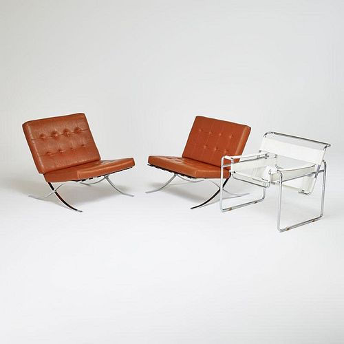 STYLE OF L. MIES VAN DER ROHE; STYLE OF M. BREUER