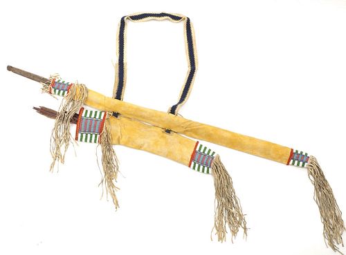 C. 1870 Southern Cheyenne Bow, Arrow & Quiver Set