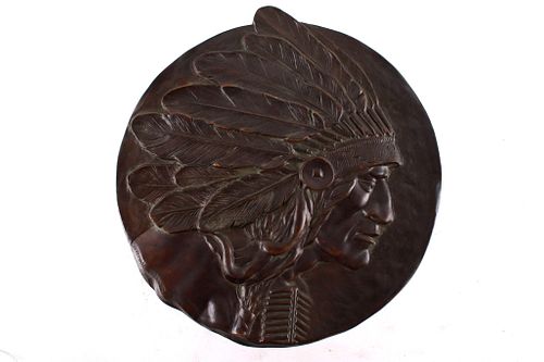 Schutte National Cash Register Indian Medallion