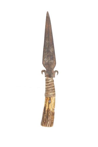 C. 1850- French Spontoon Dag Knife American Indian