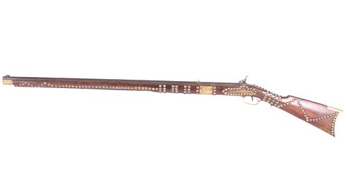 C. 1820-1850 Cherokee Tacked Percussion Rifle