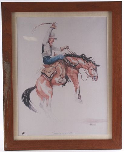 "Straight Up And Scratchin'" J. Mora Lithograph