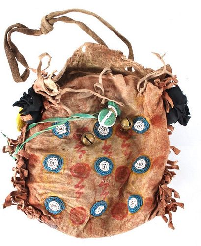 Northern Plains Native American Beaded Shaman Bag