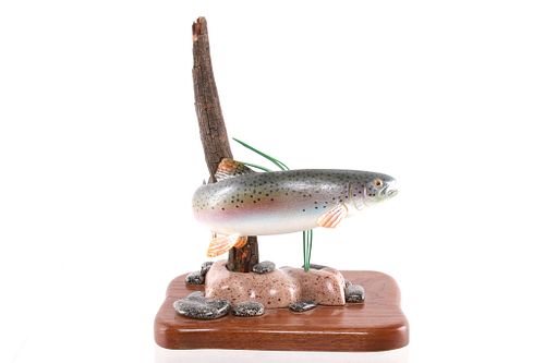 Rainbow Trout Carving by Deer Lodge Prison Inmate