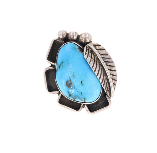 Navajo Cripple Creek Turquoise Sterling Ring