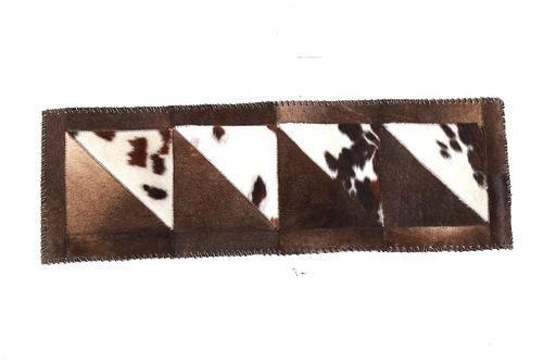 Leather Laced Cowhide Table Runner