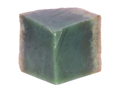 Olive Green Jadeite Cut Natural Slab Gemstone