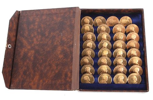U.S. Presidents Collection of 32 Brass Coins