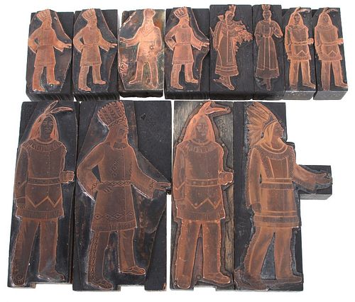 Collection of Native American Printing Blocks