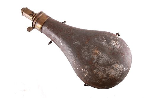 Civil War Maker-Marked Powder Flask c.1860s
