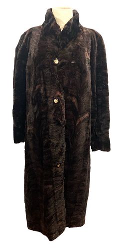 Vintage Sheared Beaver Reversible Fur Coat 