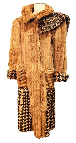 Vintage 1980's R BARTHMAN Dyed Beaver Coat 