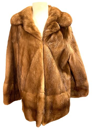 Vintage Sable Fur Mid Length Fur Coat KRAMMER FUR