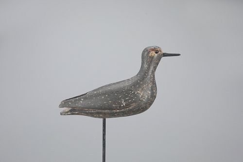 Early Hollow Golden Plover Decoy With Raised Wing Tips, Folger Family