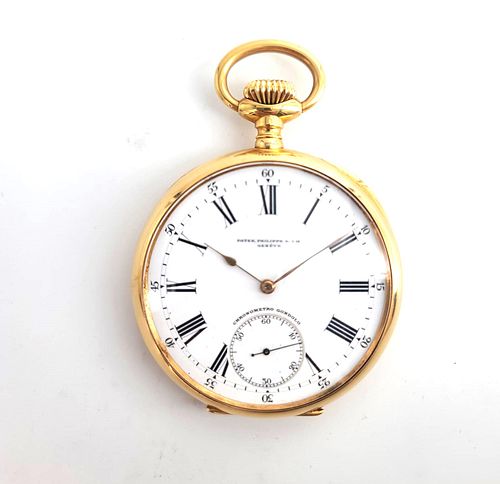 Small Patek Philippe Geneve 18Kt Yellow Gold Open Face  Pocket Watch