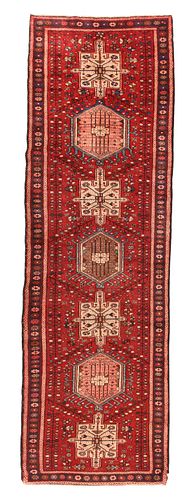 Vintage Karajeh Long  Rug, 3’2’’ x 10’6’’ (0.97 x 3.20 M)