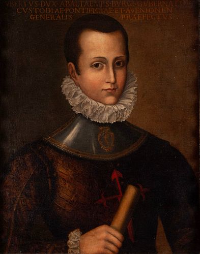AN IMPORTANT PORTRAIT OF ROBERTO D'ALTEMPS, 1ST DUKE OF GALLESE (ITALIAN SCHOOL, LATE 16TH CENTURY)