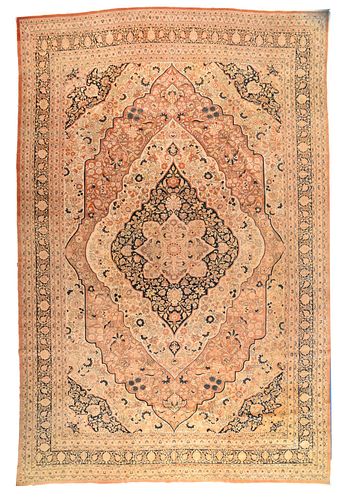 Antique Tabriz Rug, 12'9'' x 19'10'' (3.89 x 6.05 M)