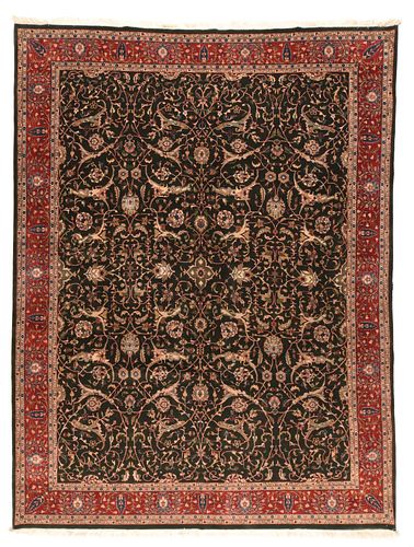 Vintage Tabriz Rug, 9’ x 12’2" (2.74 x 3.71 M)